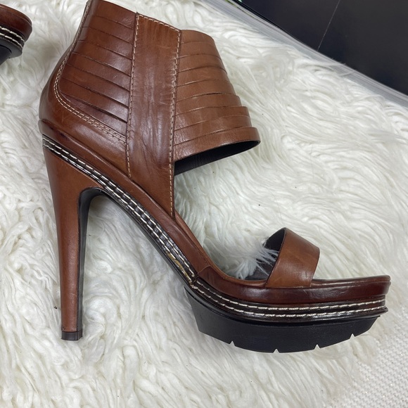 Vera Wang Lavender Label Izzy Tobacco Brown Stiletto Pumps Sz 7 Made in Italy - Picture 5 of 16